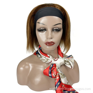 Wholesale Raw Indian Wig with Headband Attached,Remy Human Cuticle Aligned Blonde Headband Wig Hair Accessories